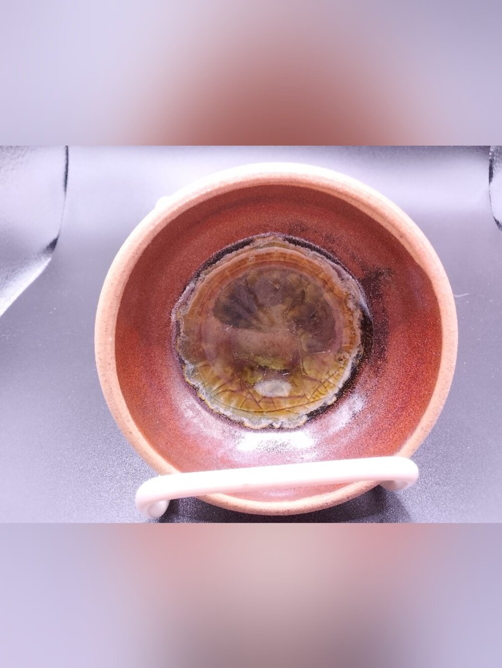 Buck Studio Art Pottery clay tiny Bowl w crystalline glaze inside 2.5"